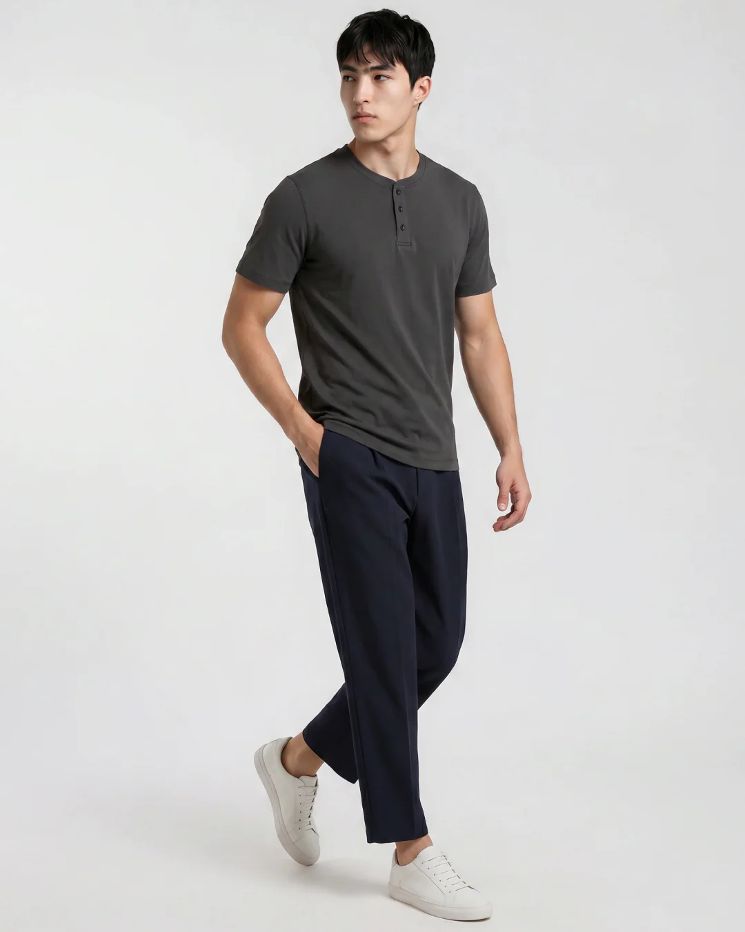Sweat Defender Henley - Asphalt - Image 5