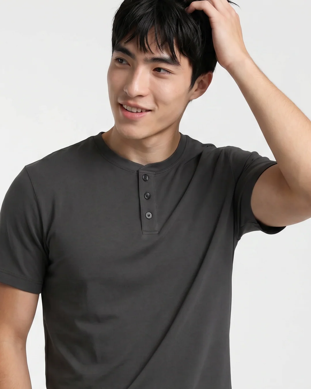 Sweat Defender Henley - Asphalt - Image 6