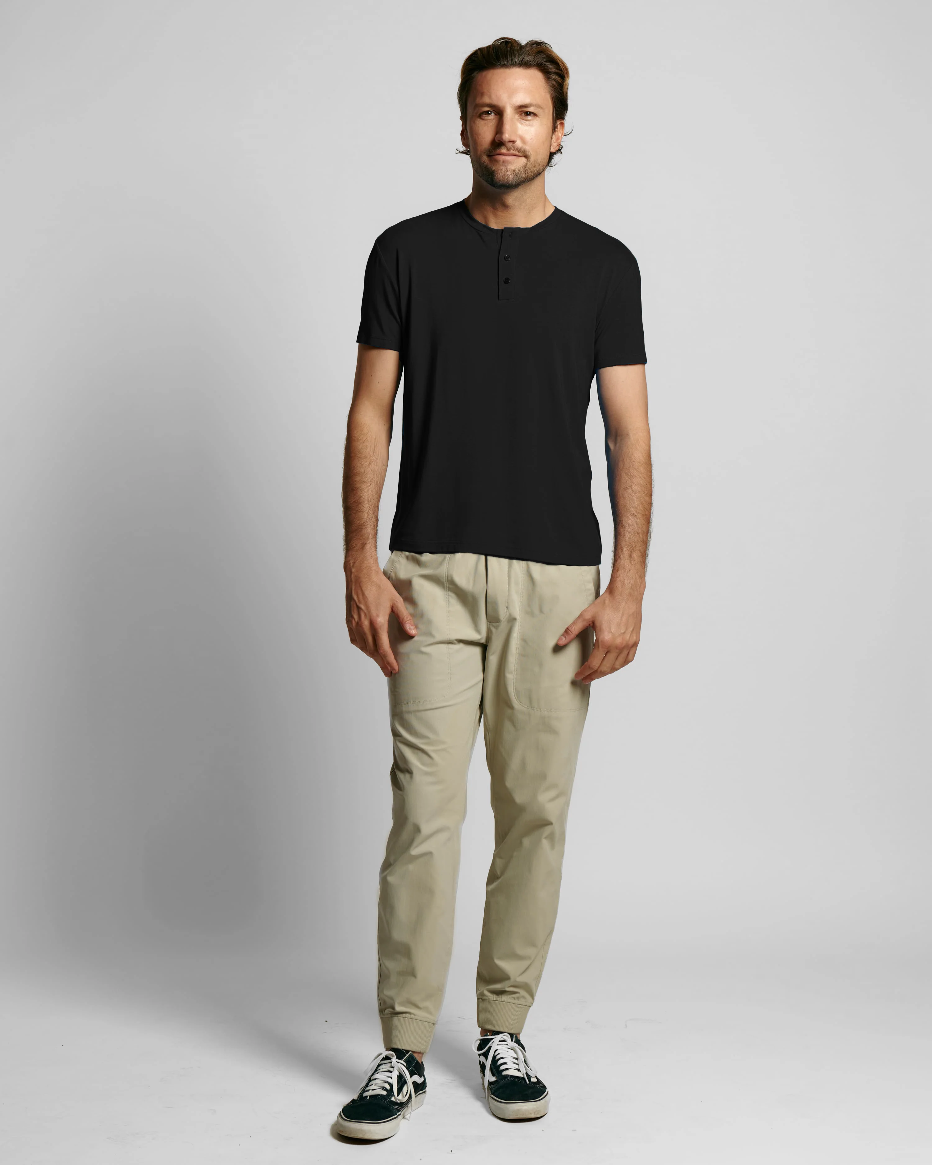 Sweat Defender Henley - Black - Image 6