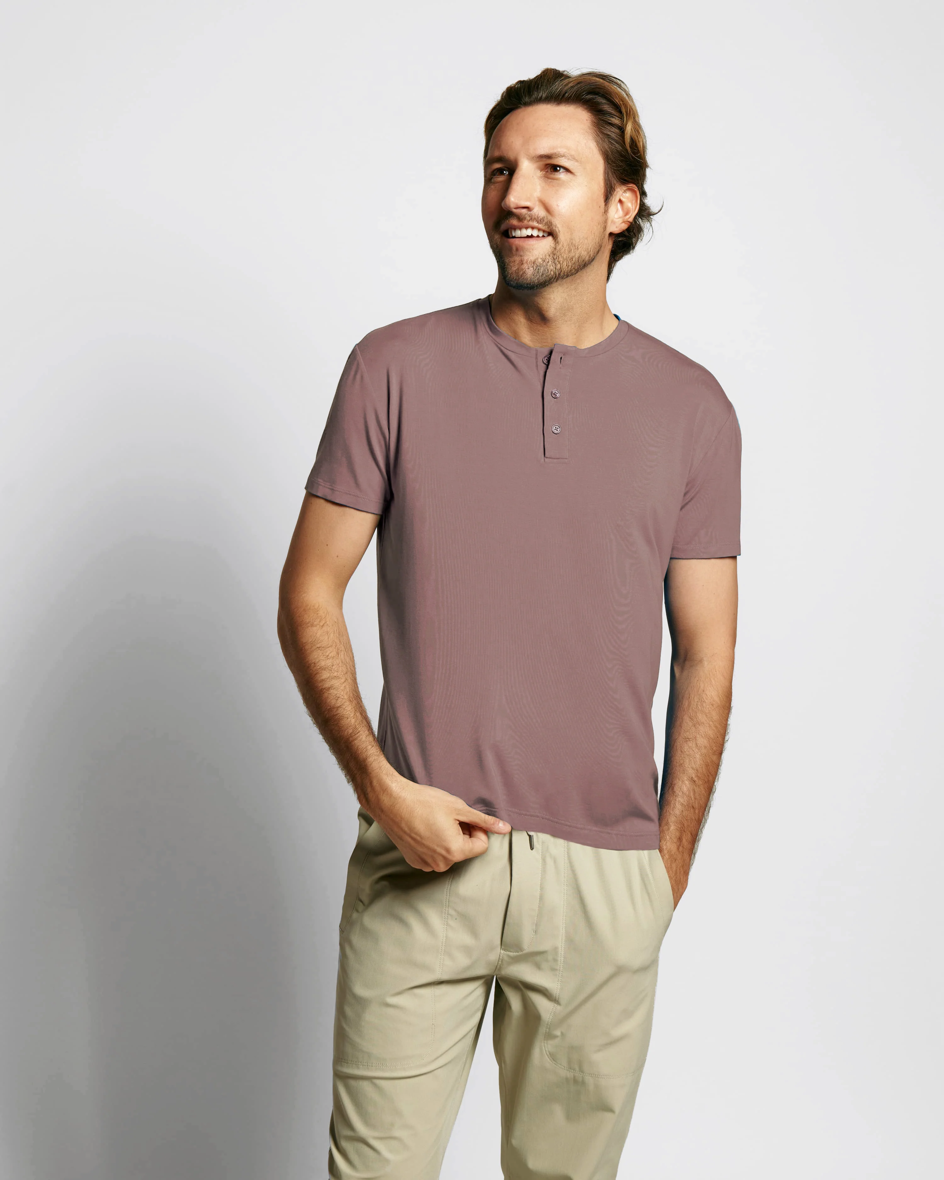 Sweat Defender Henley - Dusty Clay - Image 3