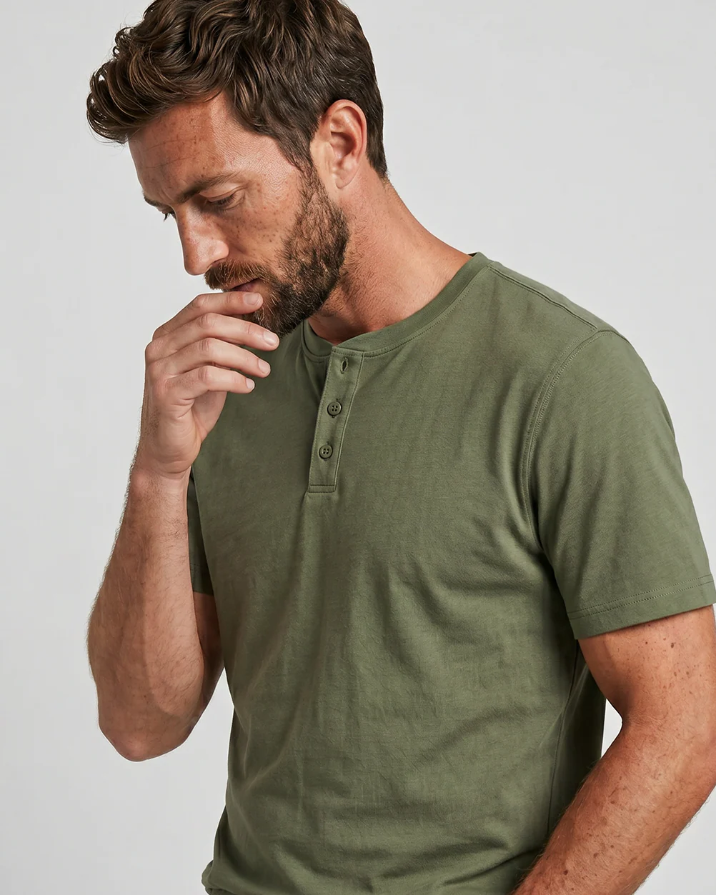 Sweat Defender Henley - Green - Image 5