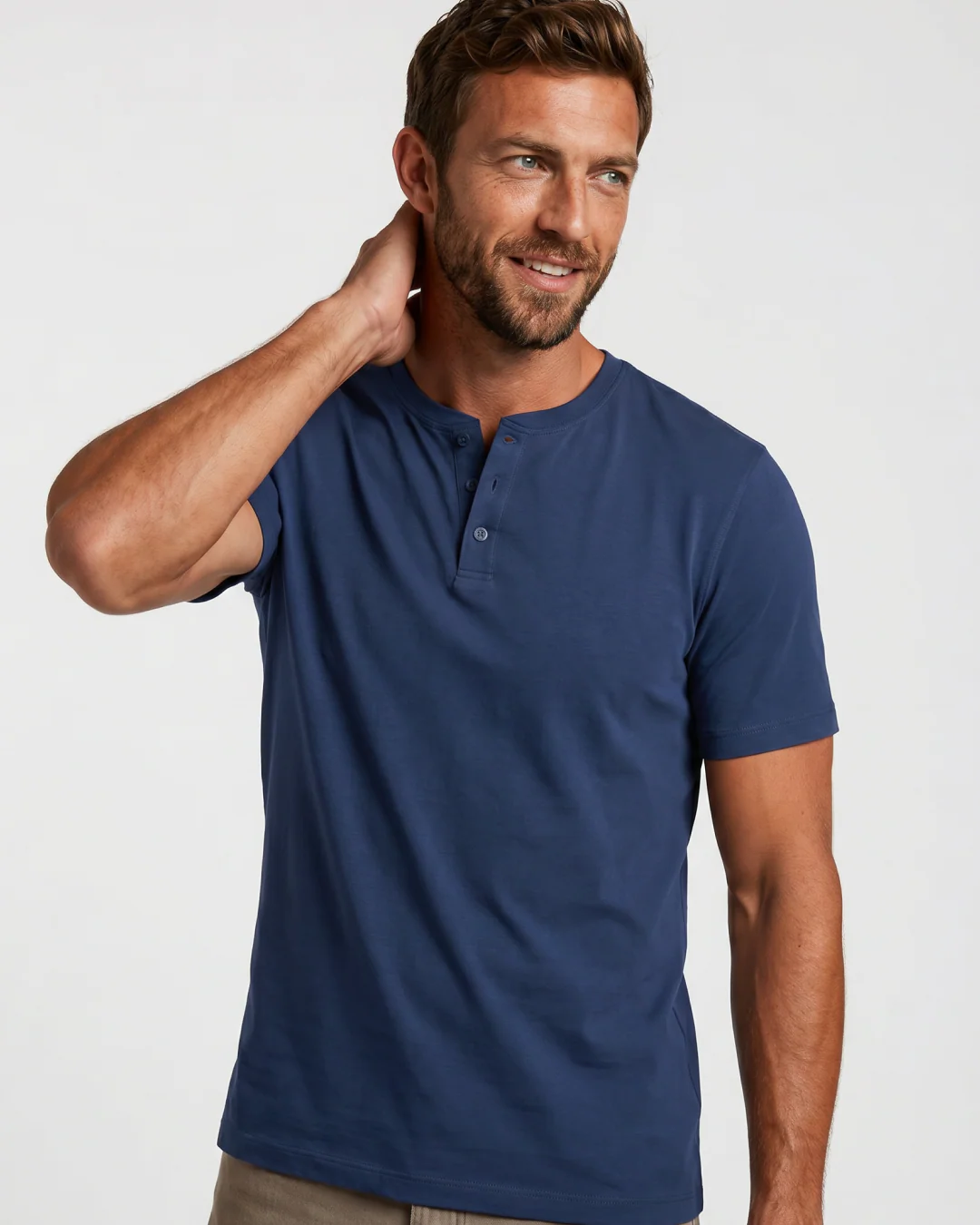 Sweat Defender Henley - Midnight Blue - Image 3
