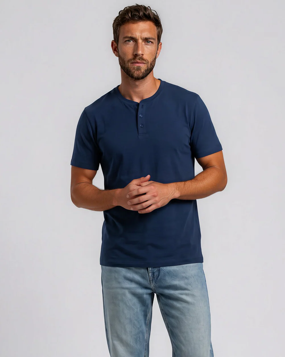 Sweat Defender Henley - Midnight Blue - Image 5