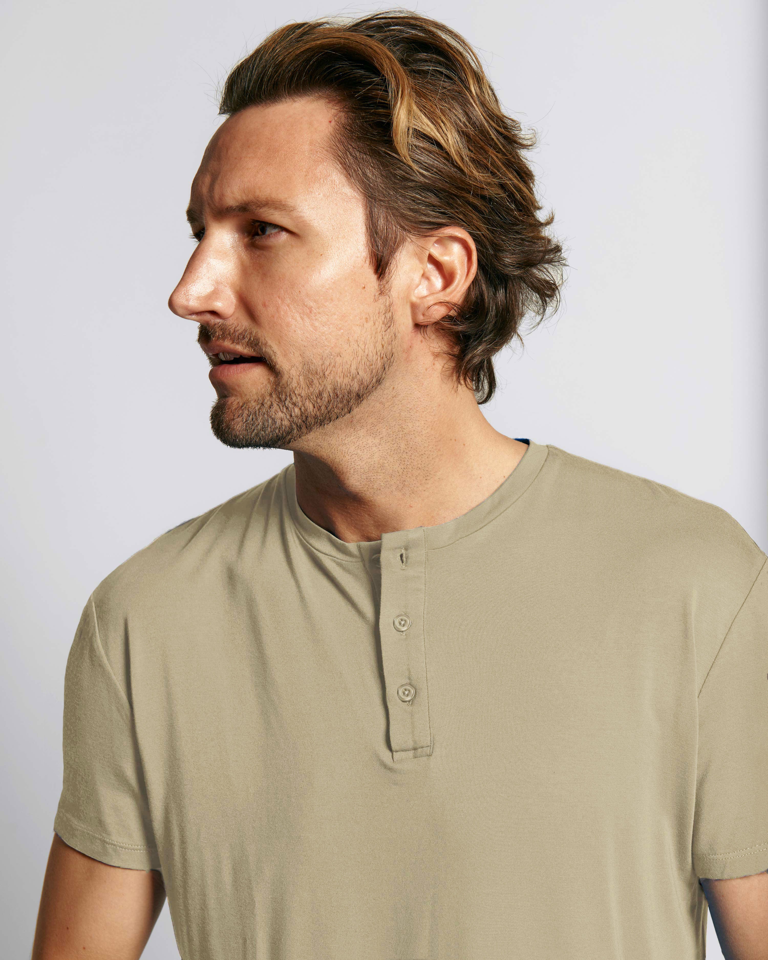Sweat Defender Henley - Smokey Taupe - Image 5