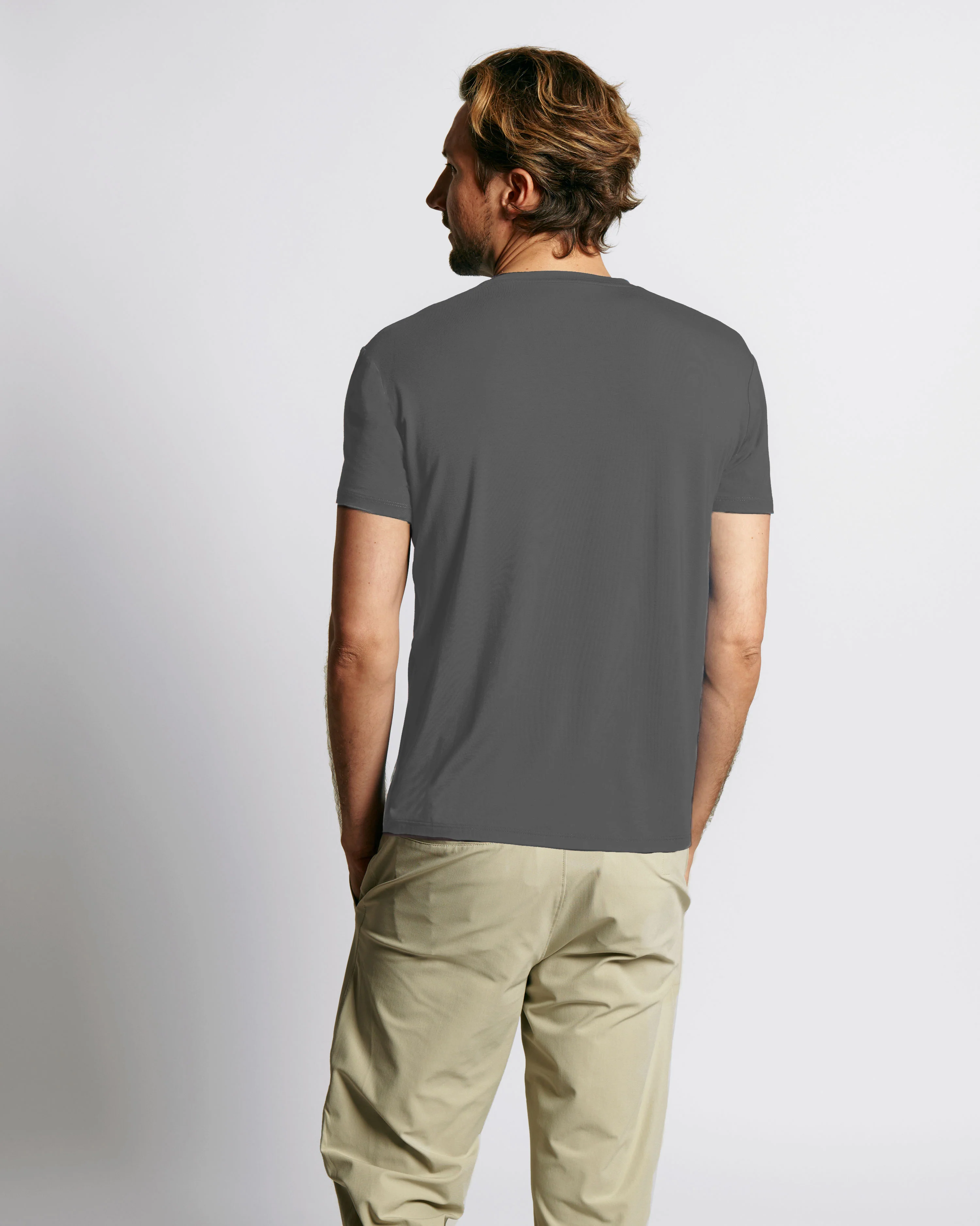 Sweat Defender Henley - Stone Grey - Image 6