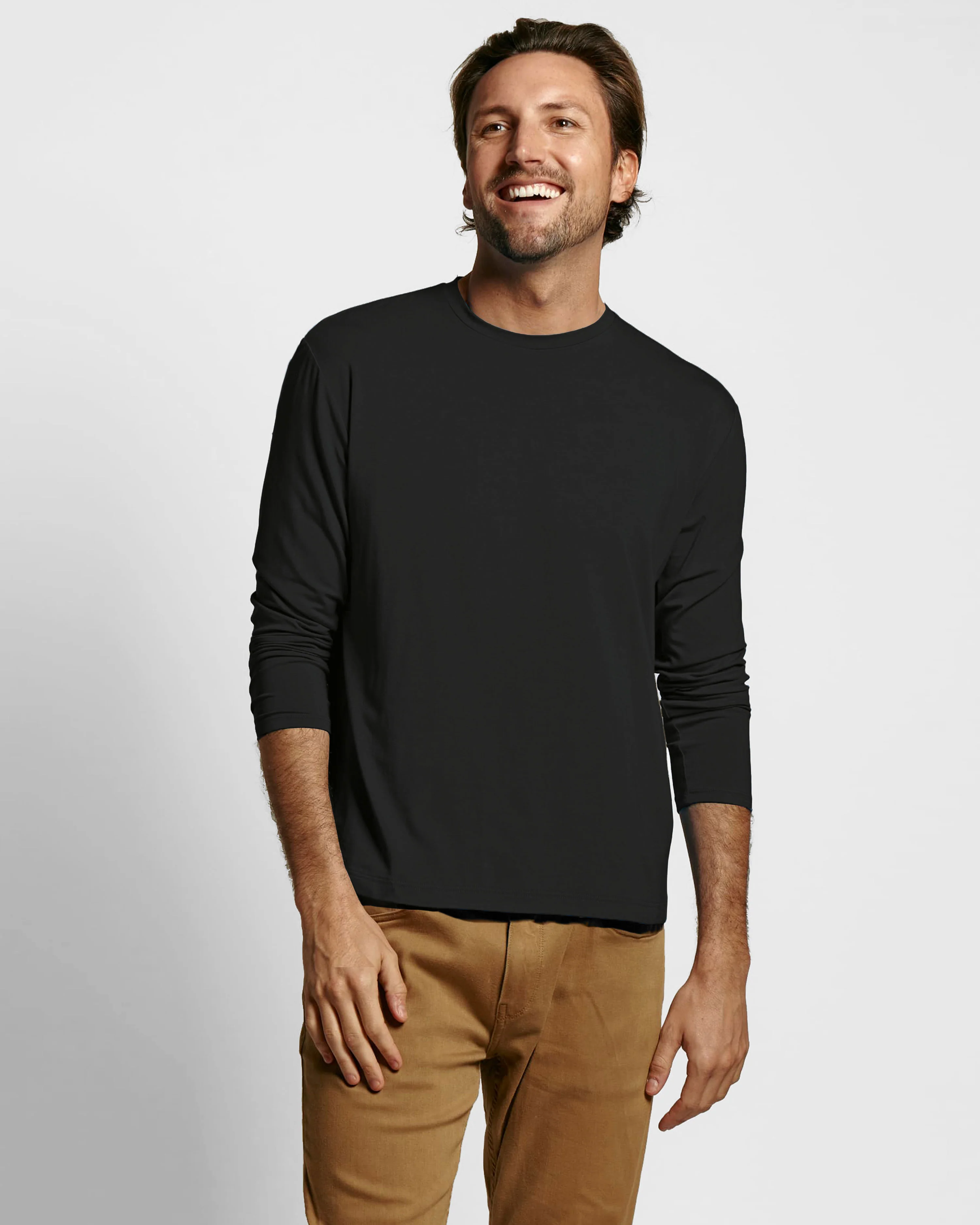 Sweat Defender Long Sleeve Crew - Black - Image 3