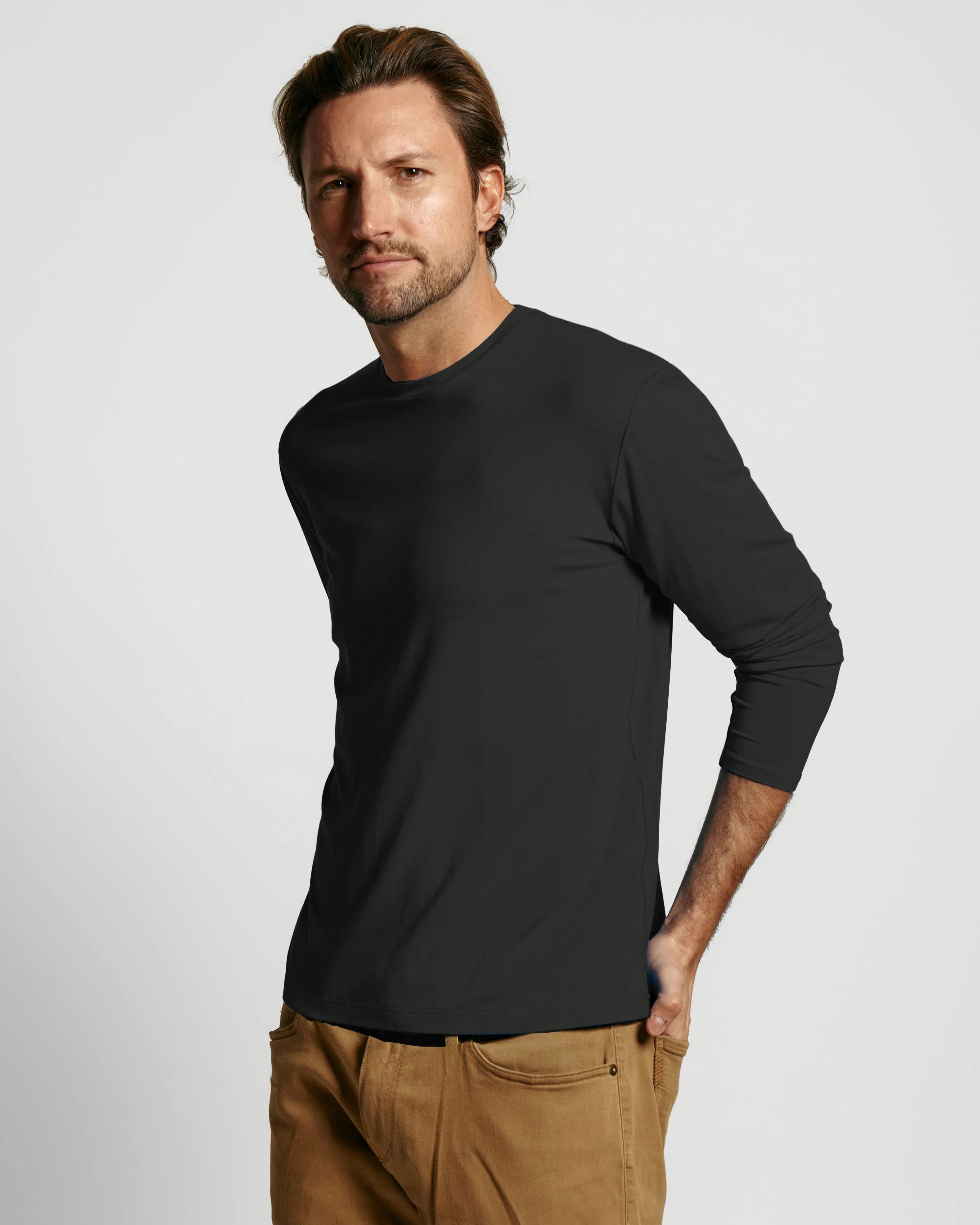 Sweat Defender Long Sleeve Crew - Black - Image 4
