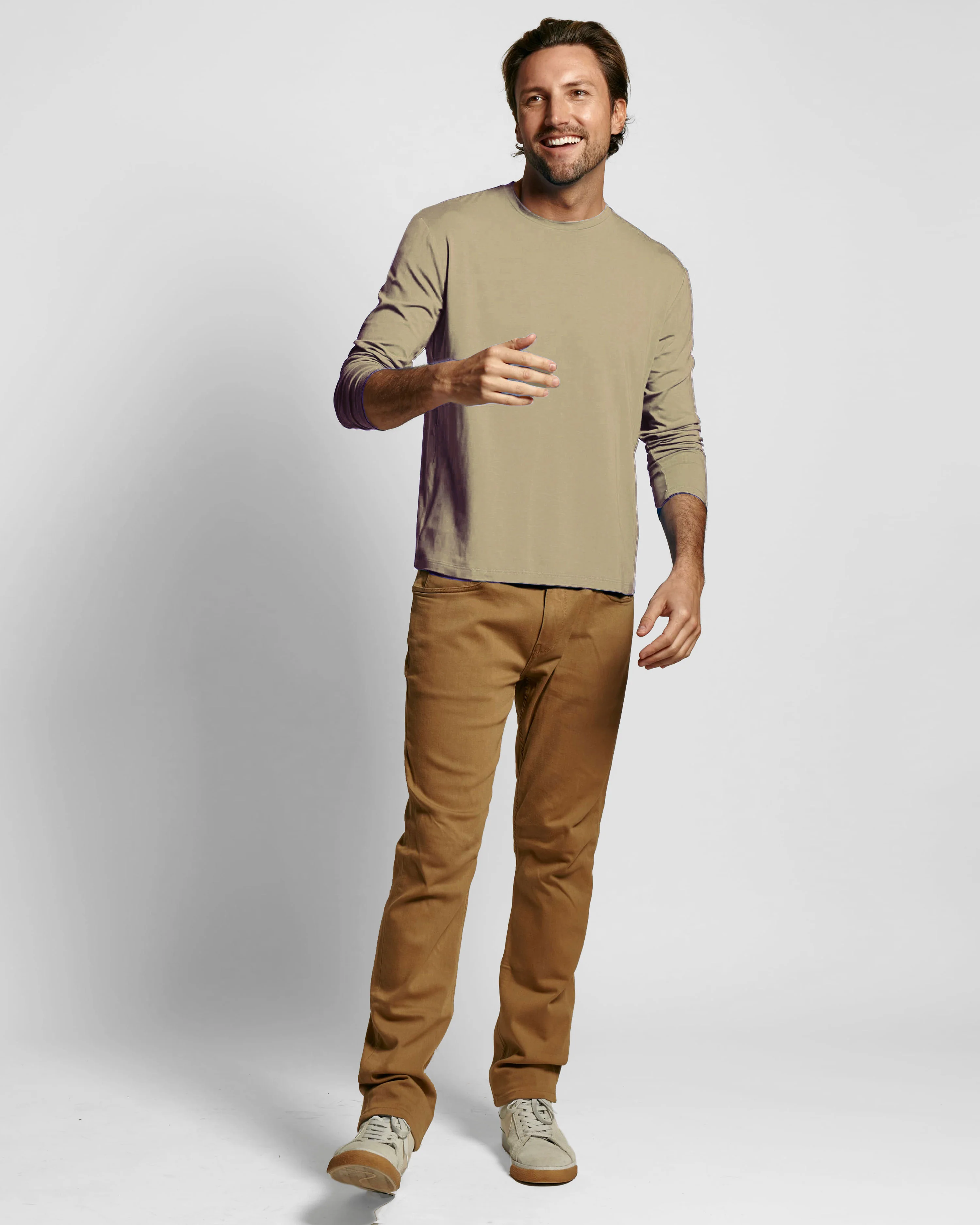 Sweat Defender Long Sleeve Crew - Smokey Taupe - Image 4