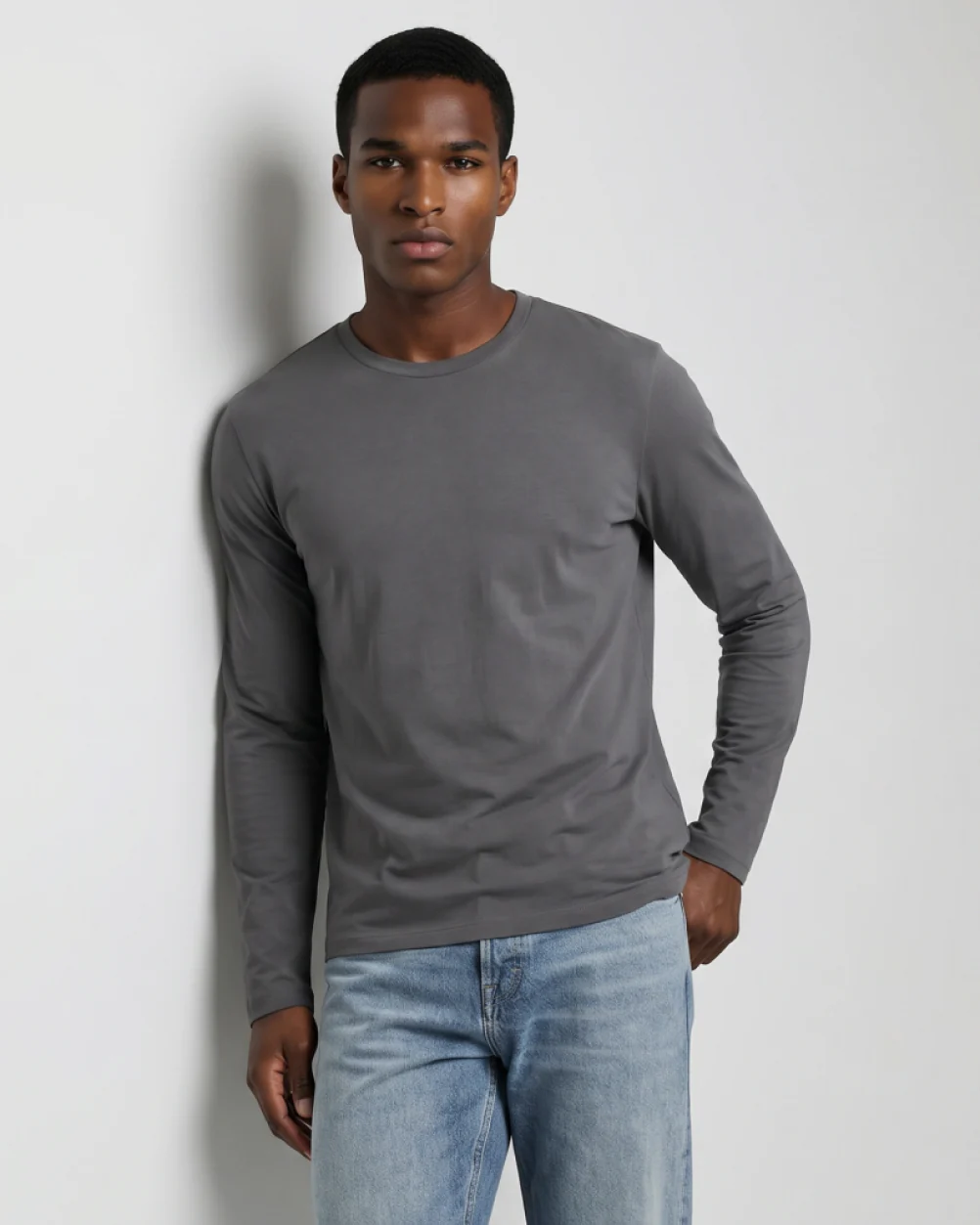 Sweat Defender Long Sleeve Crew - Stone Grey - Image 4