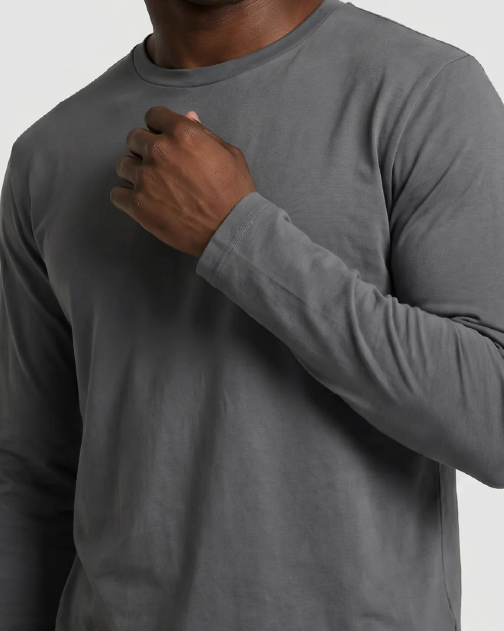 Sweat Defender Long Sleeve Crew - Stone Grey - Image 5