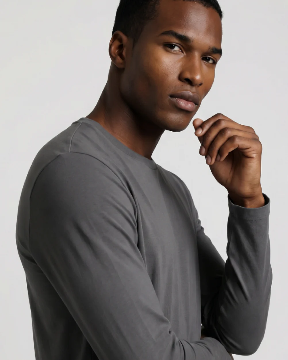 Sweat Defender Long Sleeve Crew - Stone Grey - Image 6